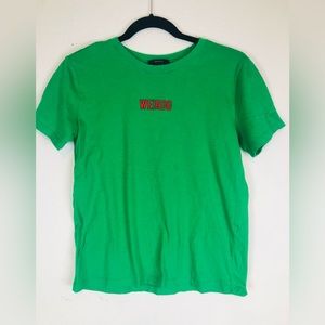 Forever 21 “Wierdo” short sleeve green T-shirt. Size:Small